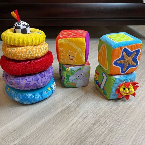 Lamaze Rings Baby Einstein Soft Blocks Stackable Development Toys Baby Lot of 2 - Picture 2 of 12